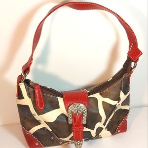 4 for $25- BHM Faux Leather Giraffe Pattern Mini Purse
